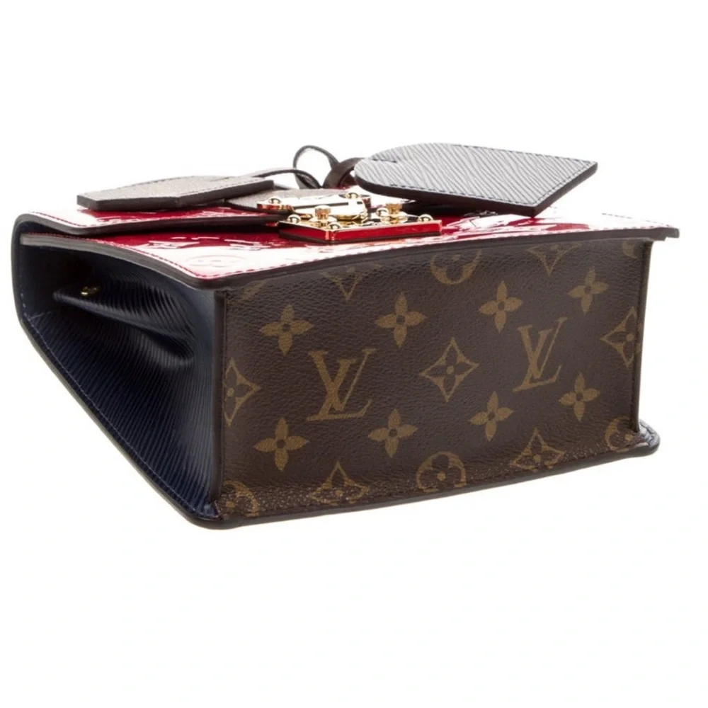 Louis Vuitton LV Monogram Spring Street patent leather 2 way bag RETAIL 3,000 - Picture 6 of 13